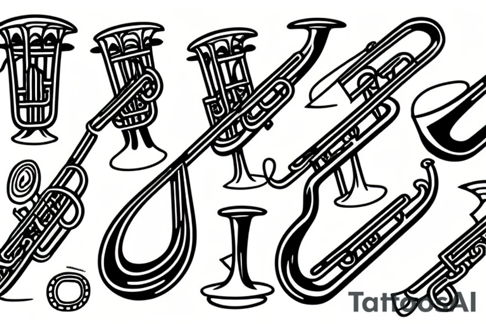 Trumpet tattoo idea