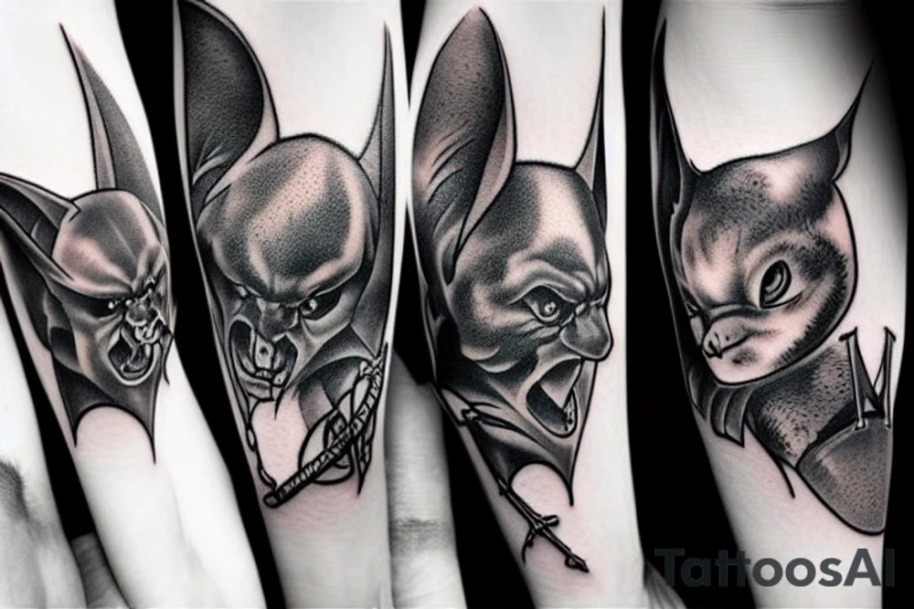 Three bats tattoo idea