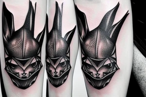 Mini tattoo three bats tattoo idea