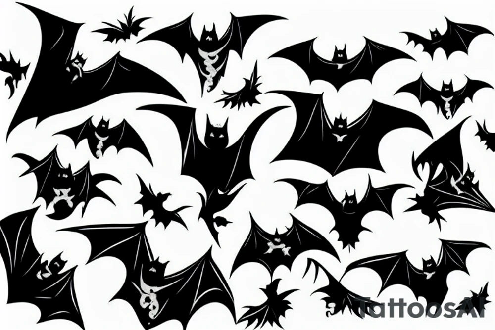 Mini tattoo three bats tattoo idea