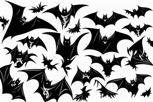 Mini tattoo three bats tattoo idea