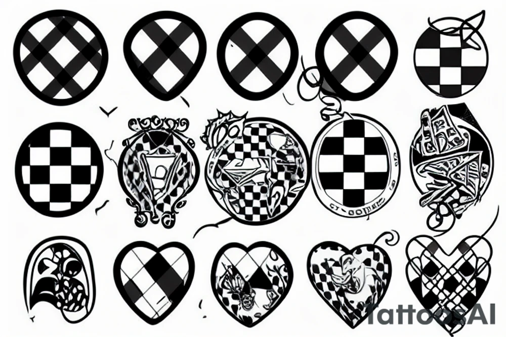 checkered tattoo idea