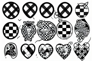 checkered tattoo idea