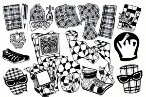 checkered tattoo idea
