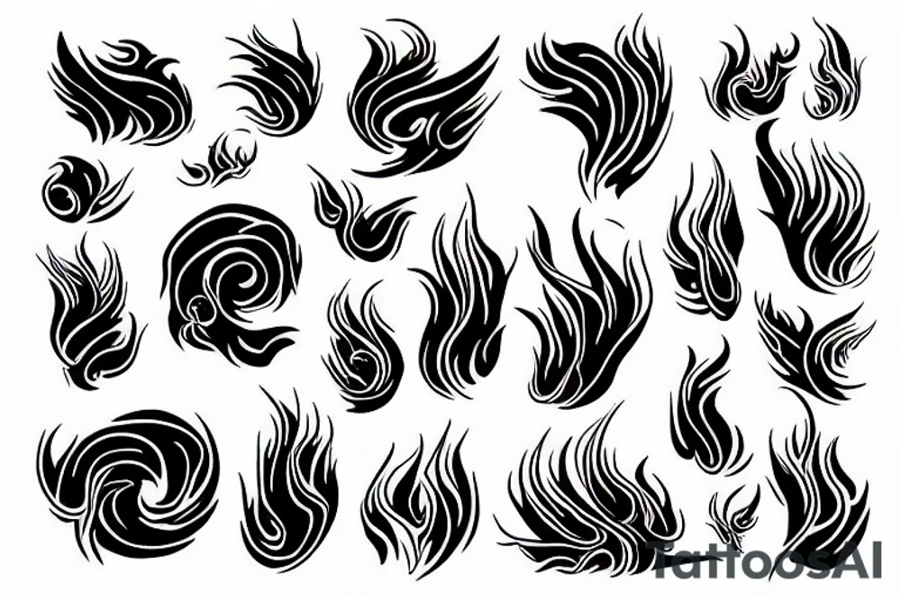 minimal red fire tattoo tattoo idea