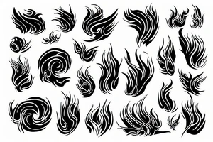 minimal red fire tattoo tattoo idea