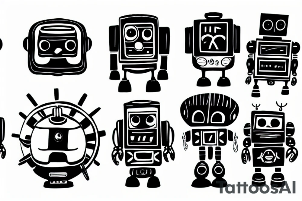 robot tattoo idea