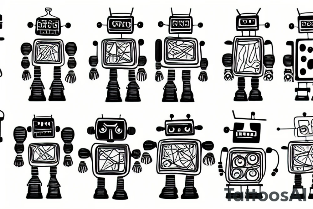 robot tattoo idea