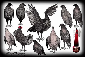 A wild turkey pigeon tattoo idea