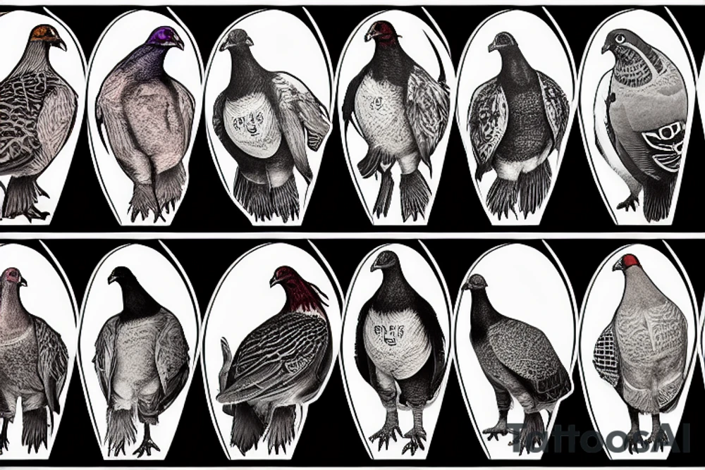 A wild turkey pigeon tattoo idea