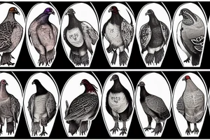 A wild turkey pigeon tattoo idea