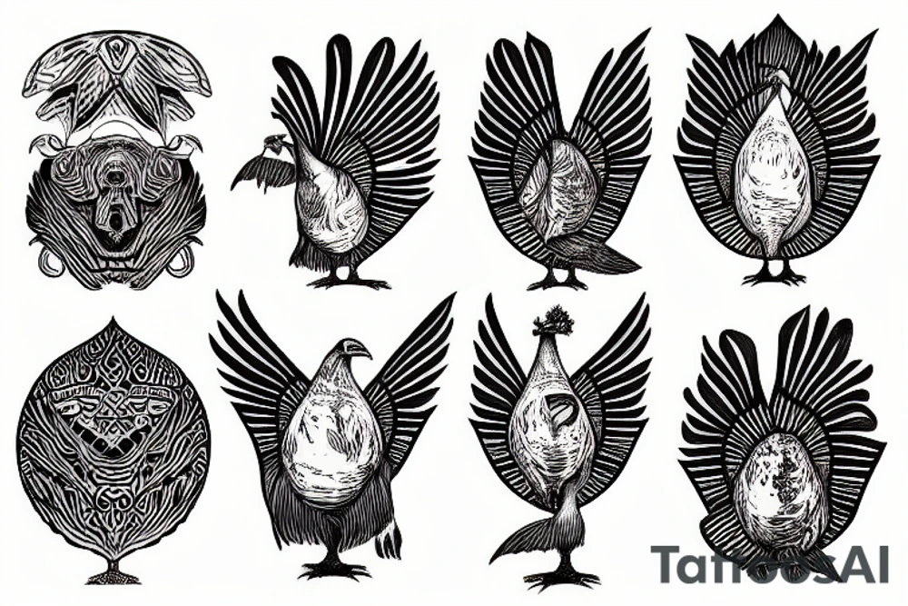 A wild turkey mola mola tattoo idea