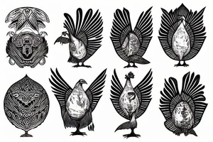A wild turkey mola mola tattoo idea