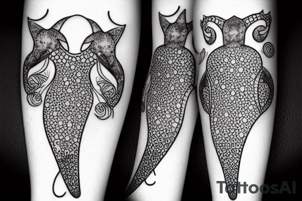 A fox squid tattoo idea