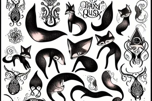 A fox squid tattoo idea