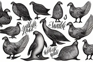 A seal wild turkey tattoo idea