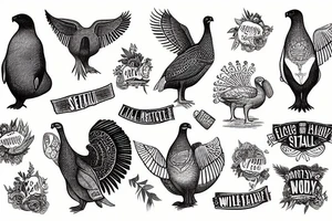 A seal wild turkey tattoo idea