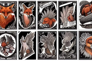 fox wild turkey tattoo idea