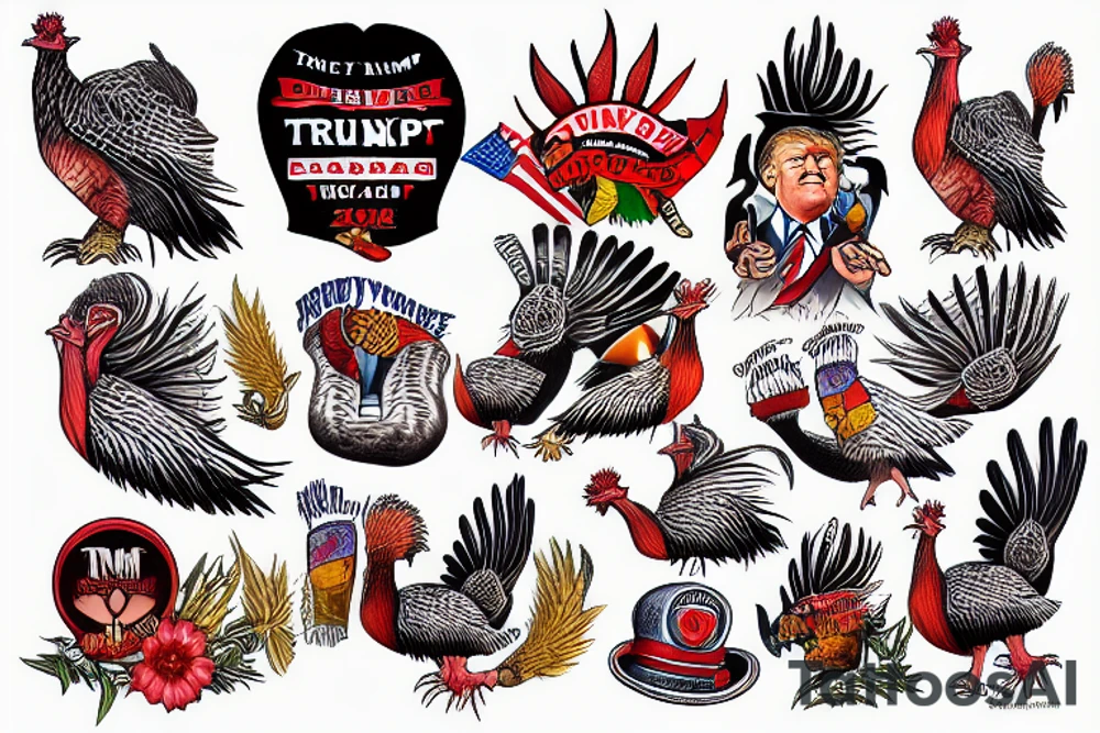 Donald Trump wild turkey tattoo idea