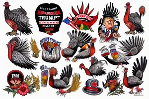 Donald Trump wild turkey tattoo idea