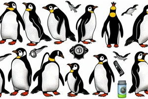 gay penguins tattoo idea