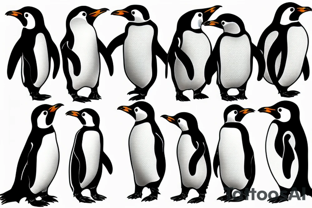gay penguins tattoo idea