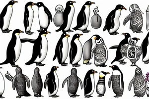 gay penguins tattoo idea