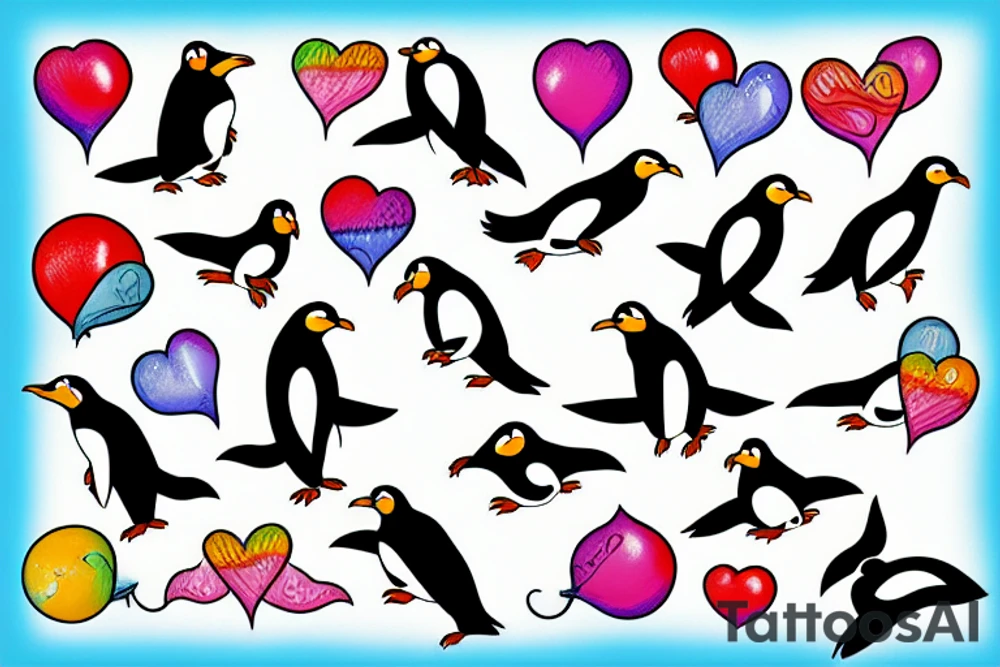 gay penguins for choice tattoo idea