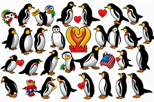 gay penguins mad about Donald Trump tattoo idea