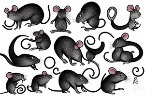 Big smiling rat tattoo idea