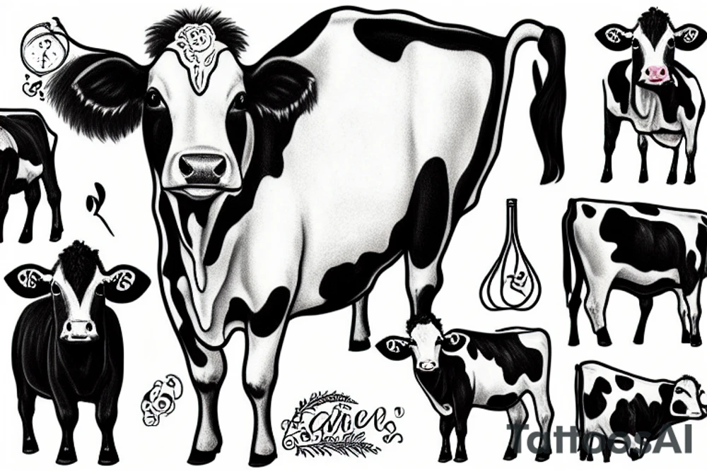 Cow in dairy department tattoo idea