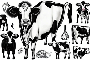 Cow in dairy department tattoo idea