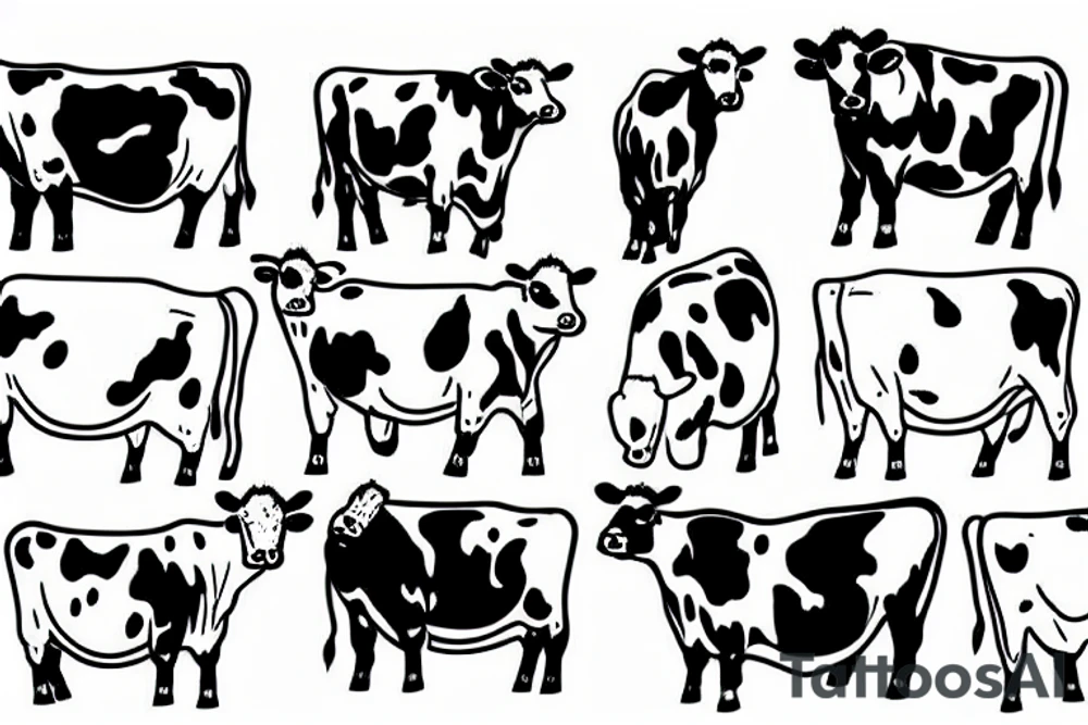 Cow in dairy department tattoo idea