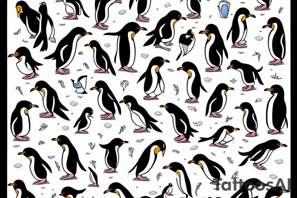 gay penguins tattoo idea
