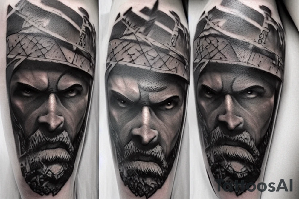God of war, old sculpture tattoo idea