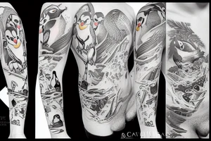 gay penguins tattoo idea