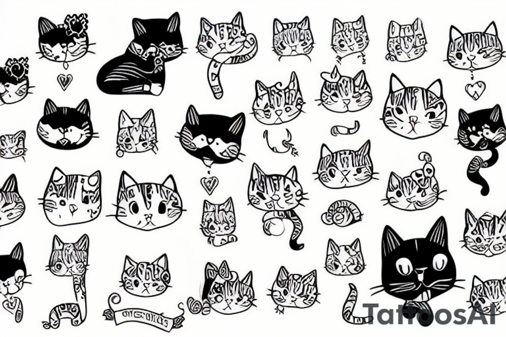 kitty tattoo idea