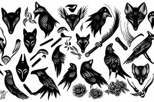 fox crows tattoo idea