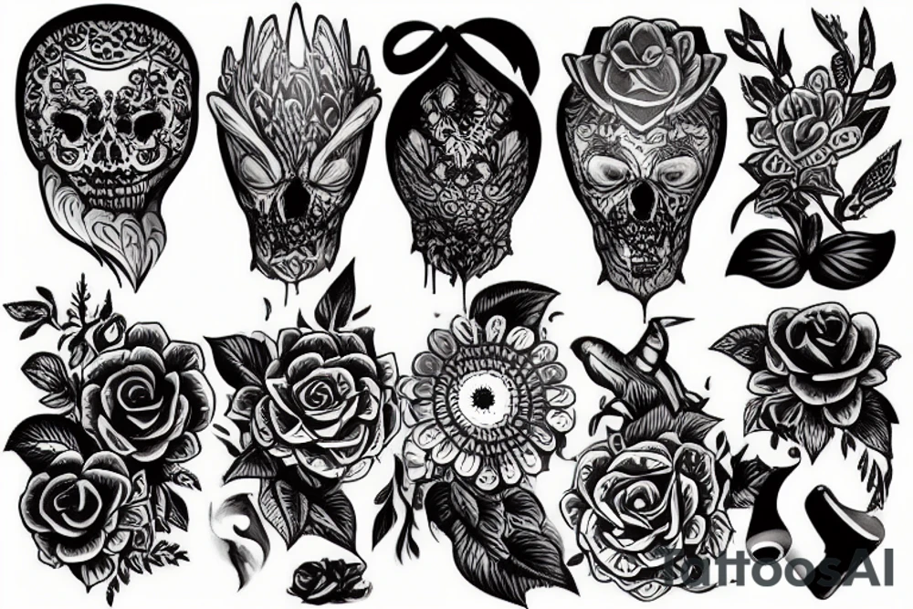 Сердце человека с цветами tattoo idea