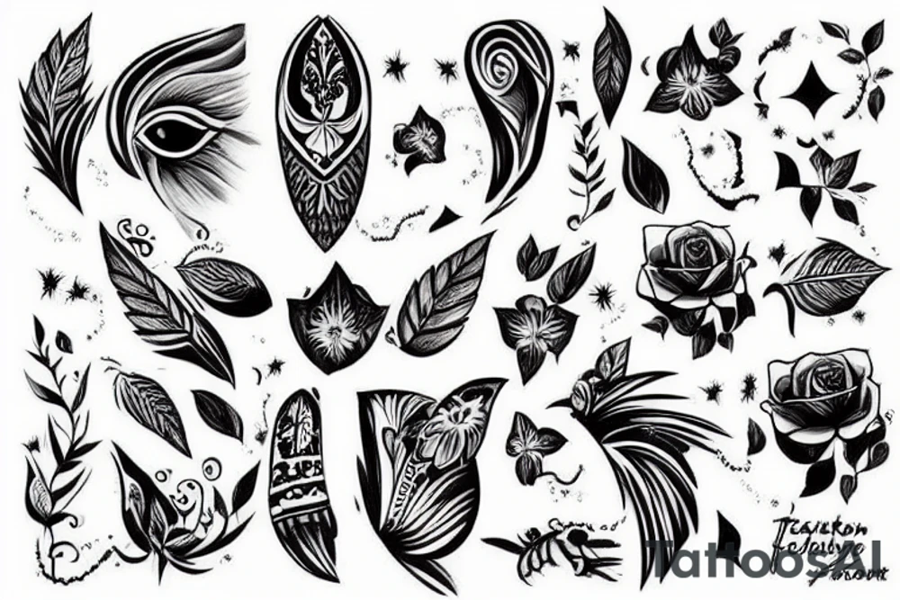 Сердце человека с цветами tattoo idea