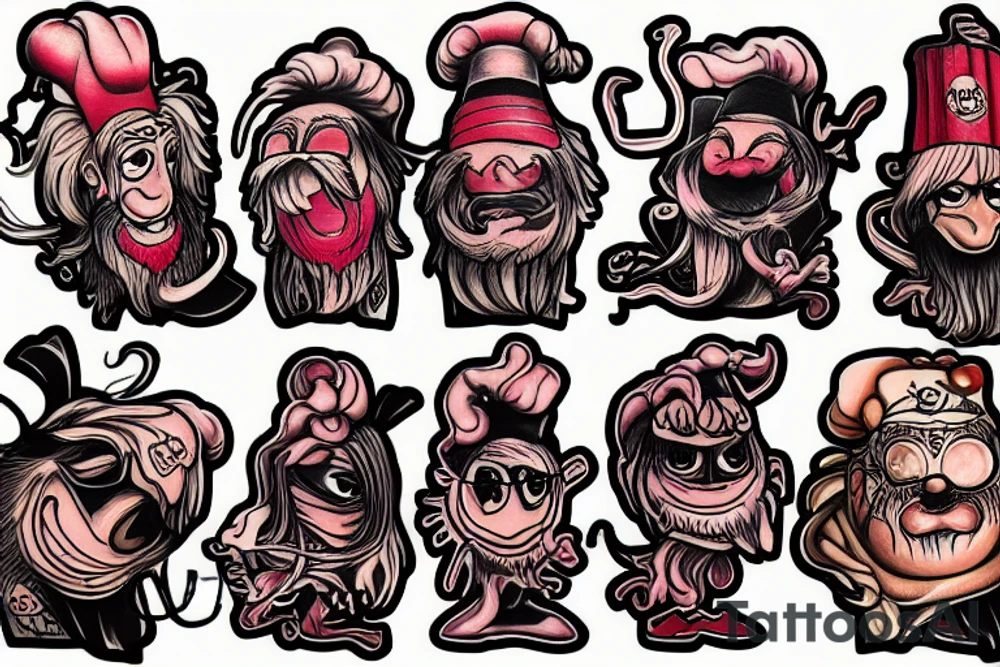chef squid tattoo idea