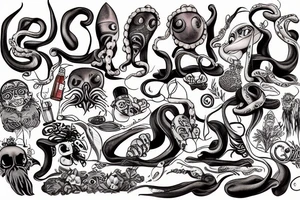 chef squid tattoo idea
