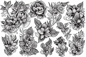 lilac flower tattoo idea