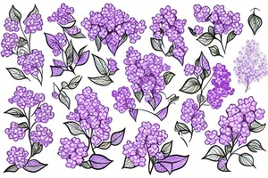 lilac flower tattoo idea