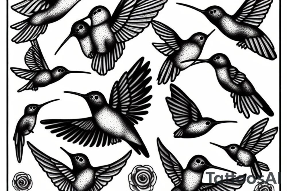 hummingbird tattoo idea
