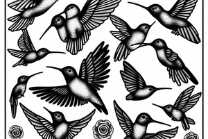 hummingbird tattoo idea