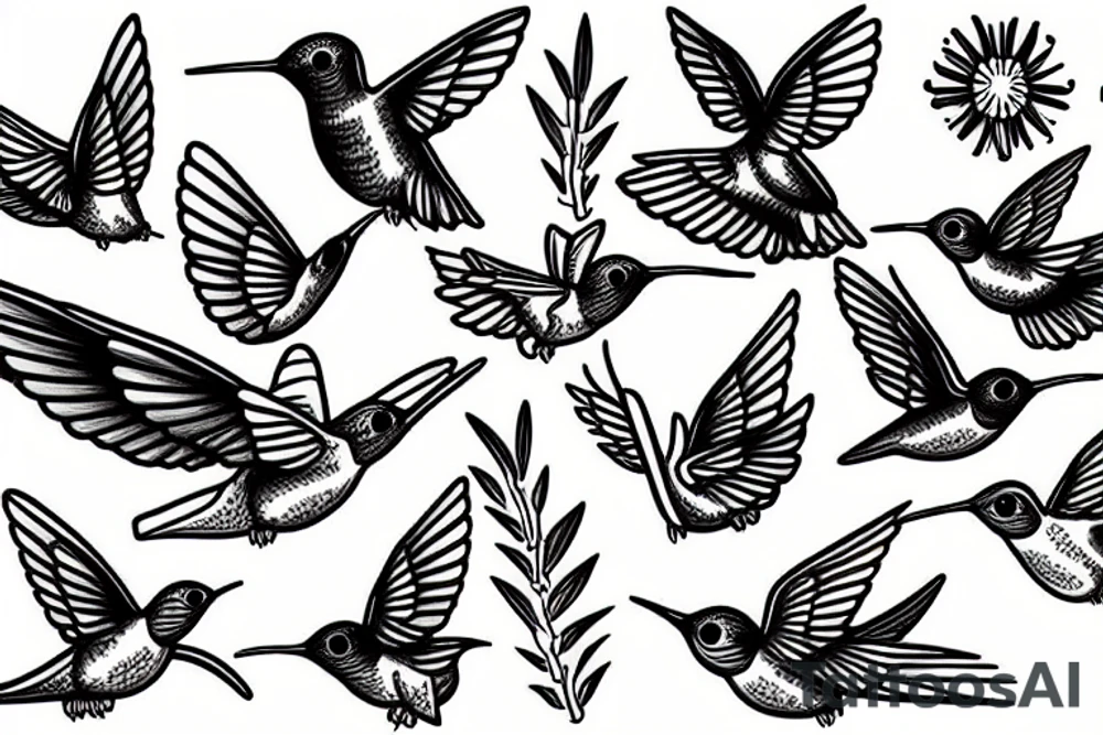 hummingbird tattoo idea
