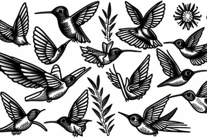 hummingbird tattoo idea