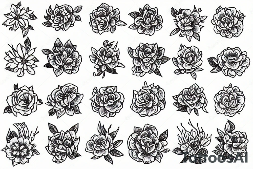 window with flowers around tattoo idea