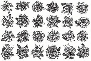 window with flowers around tattoo idea